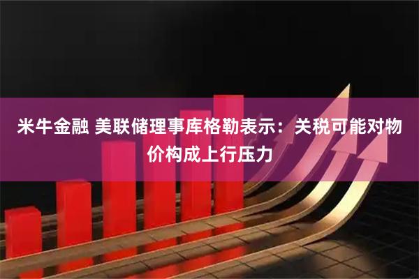 米牛金融 美联储理事库格勒表示：关税可能对物价构成上行压力