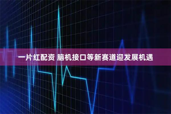 一片红配资 脑机接口等新赛道迎发展机遇
